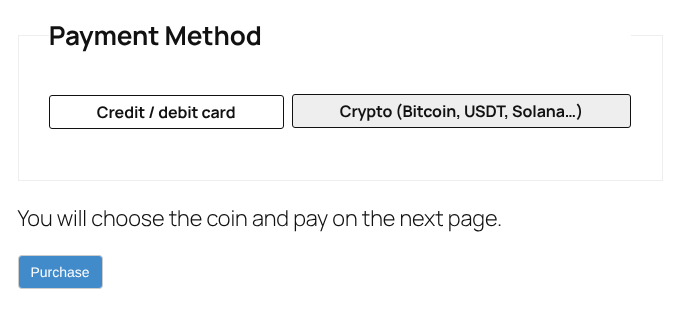 Easy Digital Downloads crypto payment gateway instant payouts